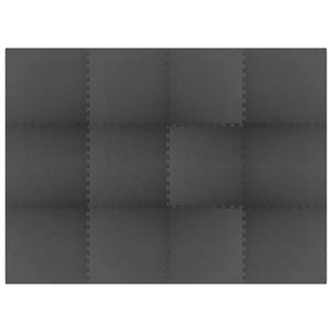 EVA Schaumstoff Bodenmatten Set Schwarz - 4,32 m²
