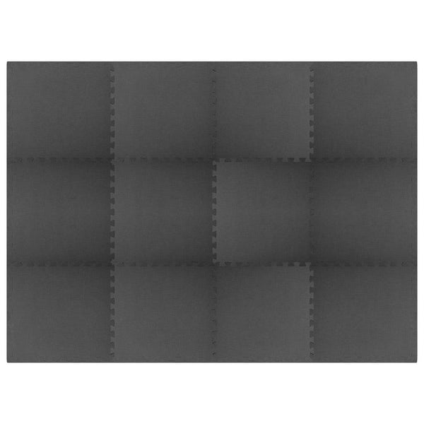 EVA Schaumstoff Bodenmatten Set Schwarz - 4,32 m²