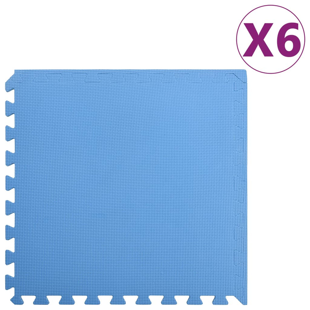 vidaXL Tapis de sol 6 pcs 2,16 m² en mousse EVA bleu