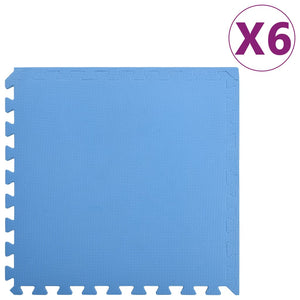 Blaue EVA-Schaumstoff-Bodenmatten - 6 Stk. (2,16 m²)