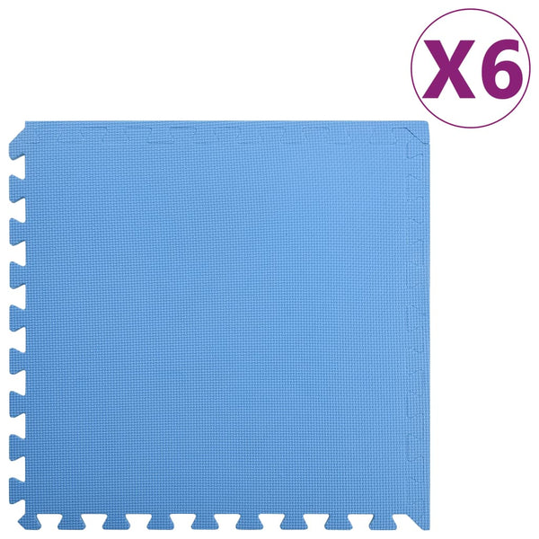 Blaue EVA-Schaumstoff-Bodenmatten - 6 Stk. (2,16 m²)