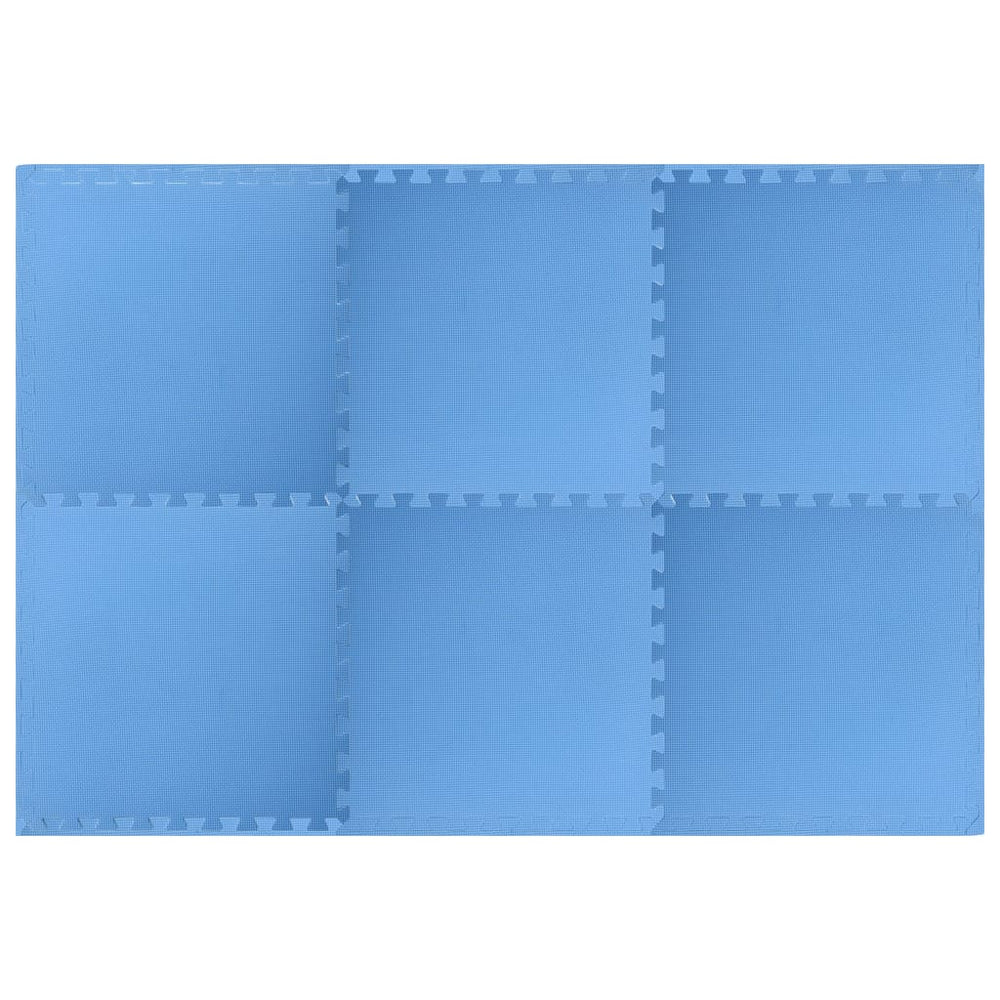 vidaXL Tapis de sol 6 pcs 2,16 m² en mousse EVA bleu