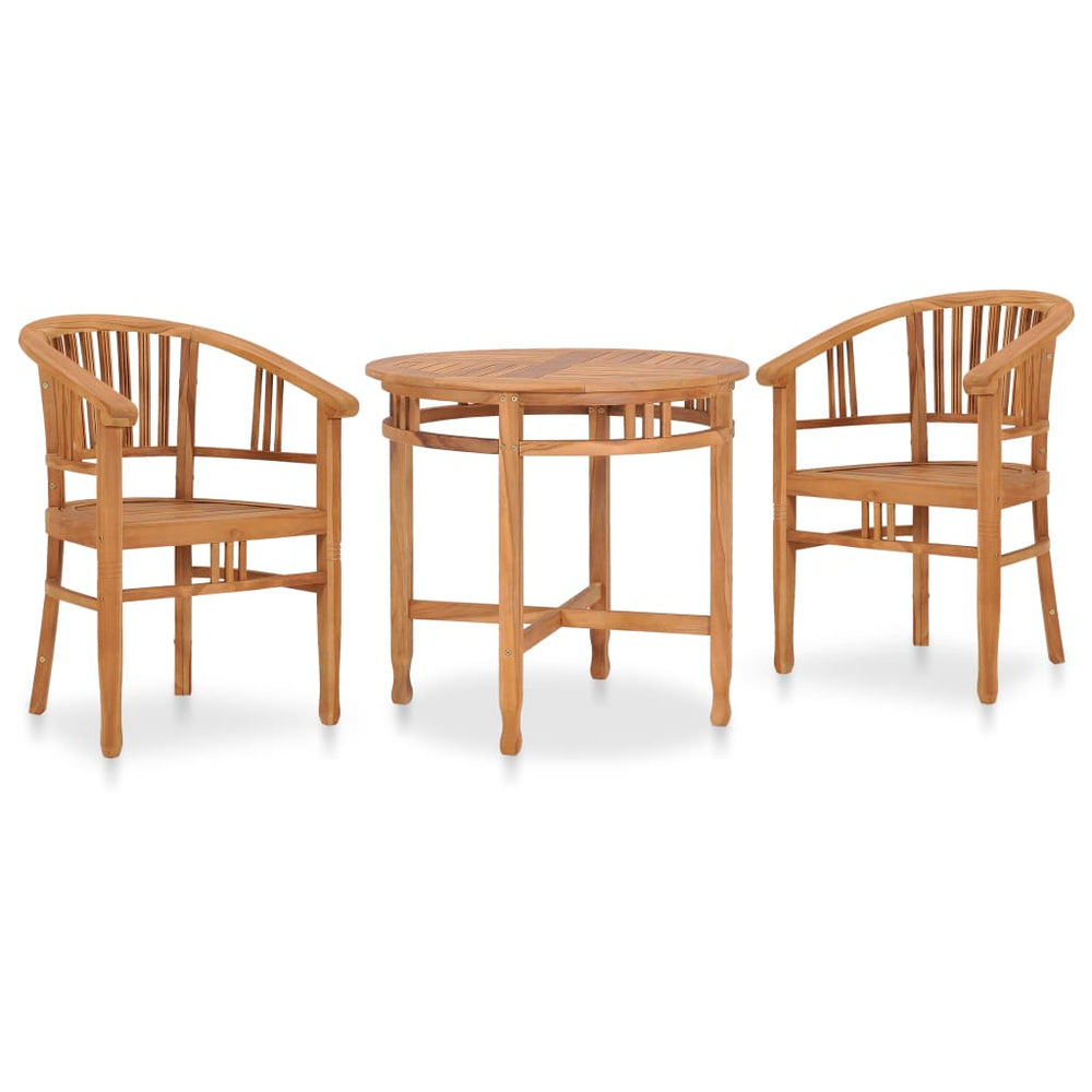 vidaXL Ensemble de salle à manger de jardin 3 pcs. en teck massif