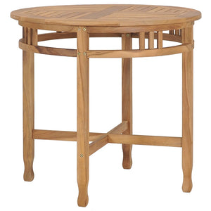 3-tlg. Garten-Essgruppe mit Sitzpolstern Teak Massivholz