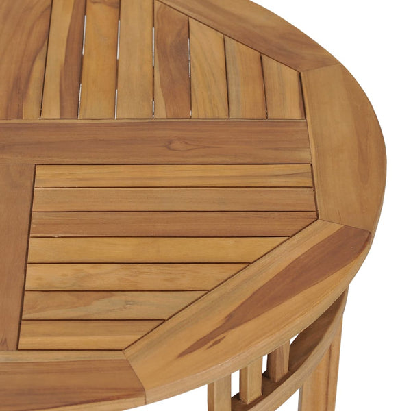 3-tlg. Garten-Essgruppe mit Sitzpolstern Teak Massivholz