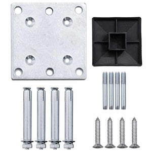 WPC Zaun-Set 1 Quadrat + 1 Schräge 273x186 cm Braun