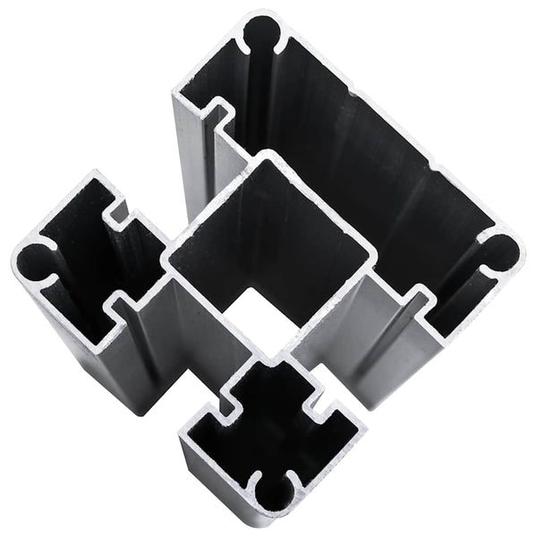 WPC Zaun-Set 1 Quadrat + 1 Schräge 273x186 cm Braun
