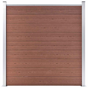 WPC Zaun-Set 1 Quadrat + 1 Schräge 273x186 cm Braun