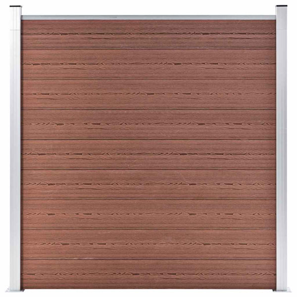 WPC Zaun-Set 1 Quadrat + 1 Schräge 273x186 cm Braun