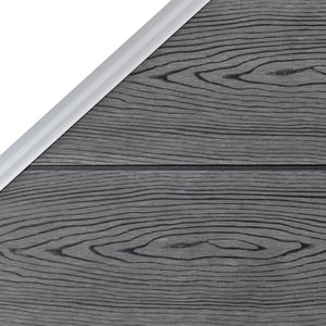WPC Zaun-Set 1 Quadrat + 1 Schräge 273x186 cm Grau