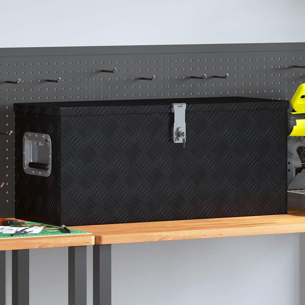 Aluminiumkiste 80×30×35 cm Schwarz