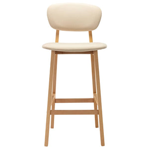 Barhocker 2 Stk. Creme Stoff