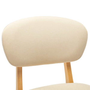 Barhocker 2 Stk. Creme Stoff