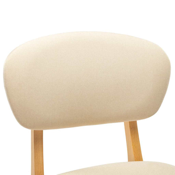 Barhocker 2 Stk. Creme Stoff