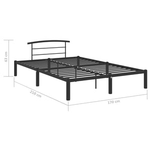 Bettgestell Schwarz Metall 160x200 cm