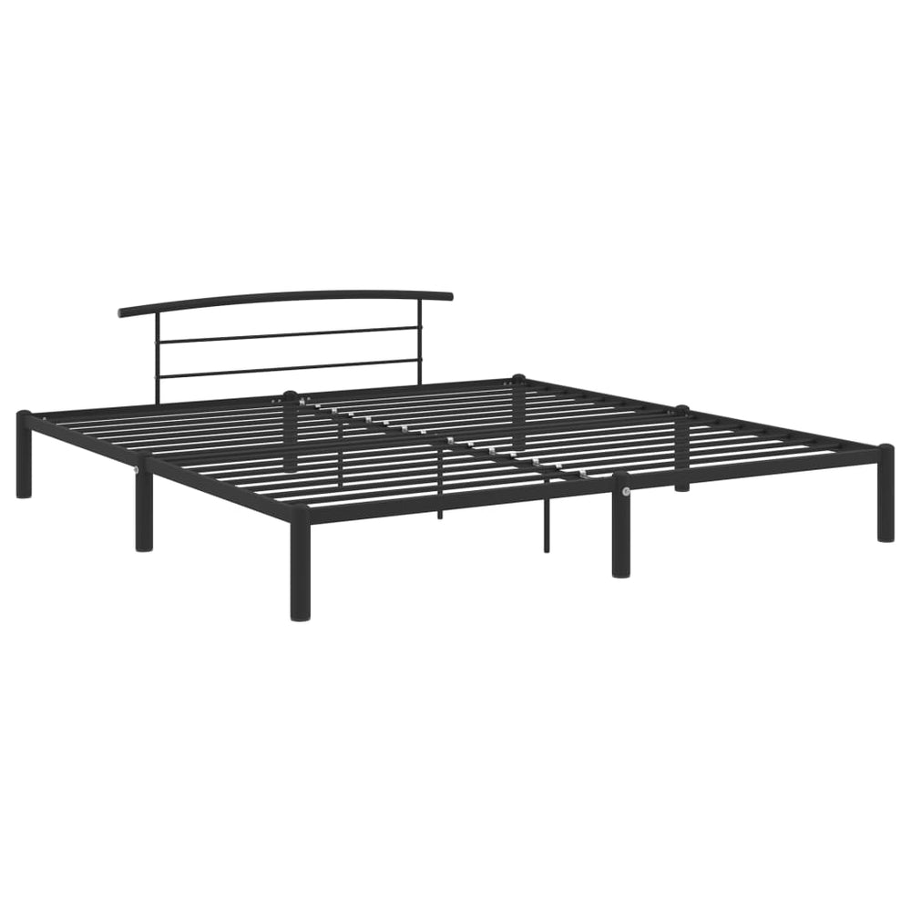 vidaXL Bed Frame Black Metal 180x200 cm