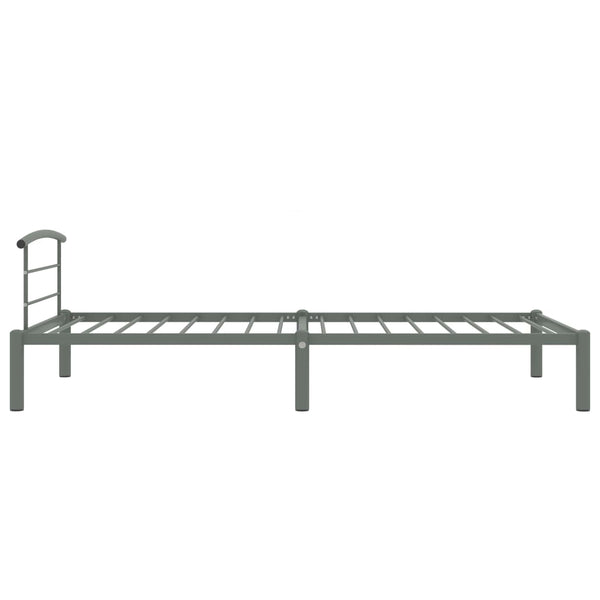 vidaXL Bed Frame Grey Metal 90x200 cm