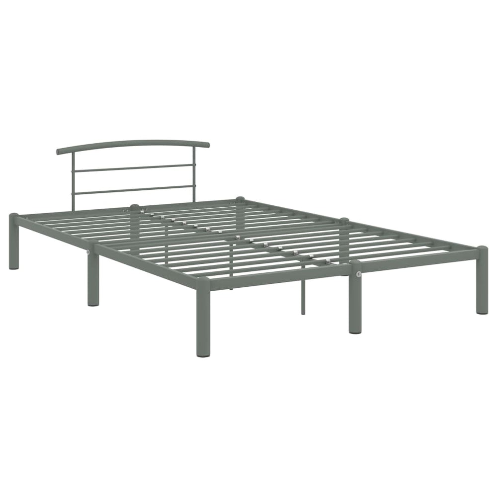 vidaXL Bed Frame Grey Metal 120x200 cm