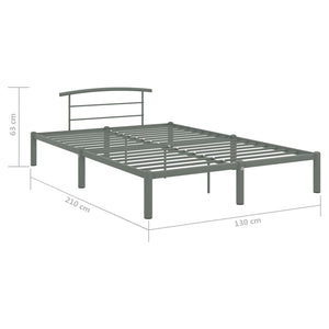 vidaXL Bed Frame Grey Metal 120x200 cm