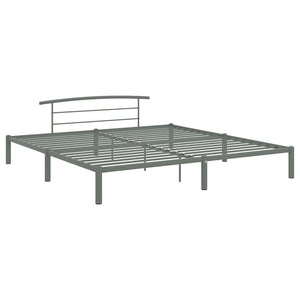 vidaXL Bed Frame Grey Metal 180x200 cm