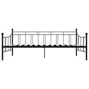 Tagesbett-Rahmen Schwarz Metall 90×200 cm