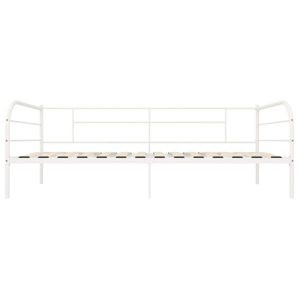 Tagesbett-Rahmen Weiß Metall 90×200 cm
