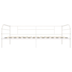 Tagesbett-Rahmen Weiß Metall 90×200 cm