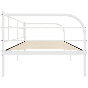 Tagesbett-Rahmen Weiß Metall 90×200 cm