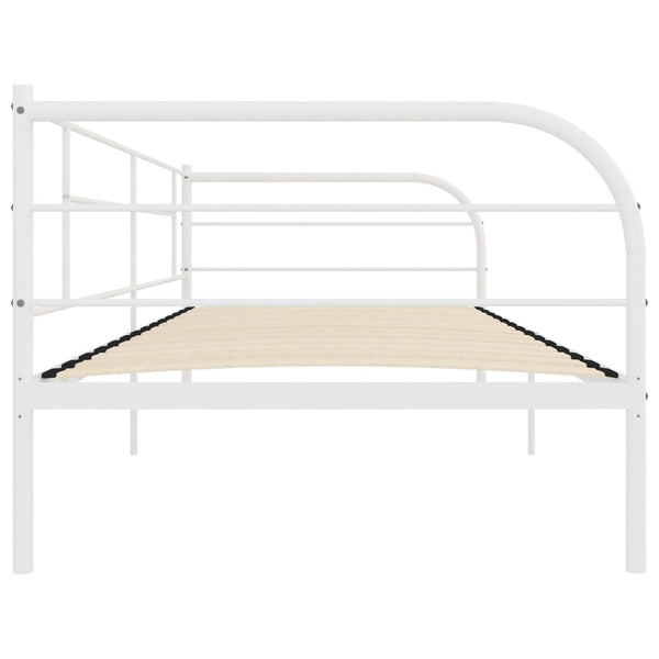 Tagesbett-Rahmen Weiß Metall 90×200 cm