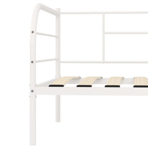 Tagesbett-Rahmen Weiß Metall 90×200 cm