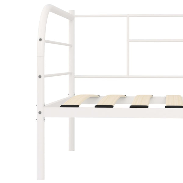 Tagesbett-Rahmen Weiß Metall 90×200 cm