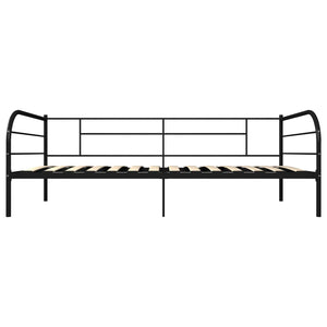 Tagesbett-Rahmen Schwarz Metall 90×200 cm