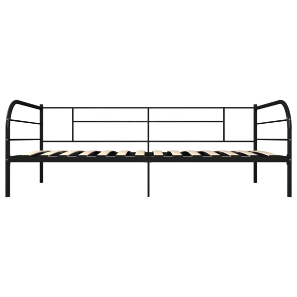 Tagesbett-Rahmen Schwarz Metall 90×200 cm