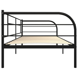 Tagesbett-Rahmen Schwarz Metall 90×200 cm