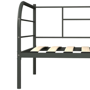 Tagesbett-Rahmen Grau Metall 90×200 cm