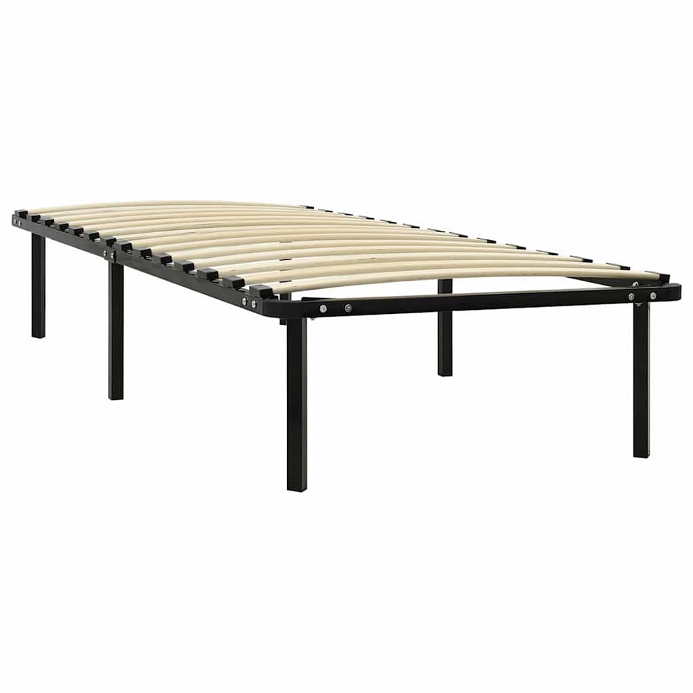 vidaXL Bed Frame Black Metal 90x200 cm