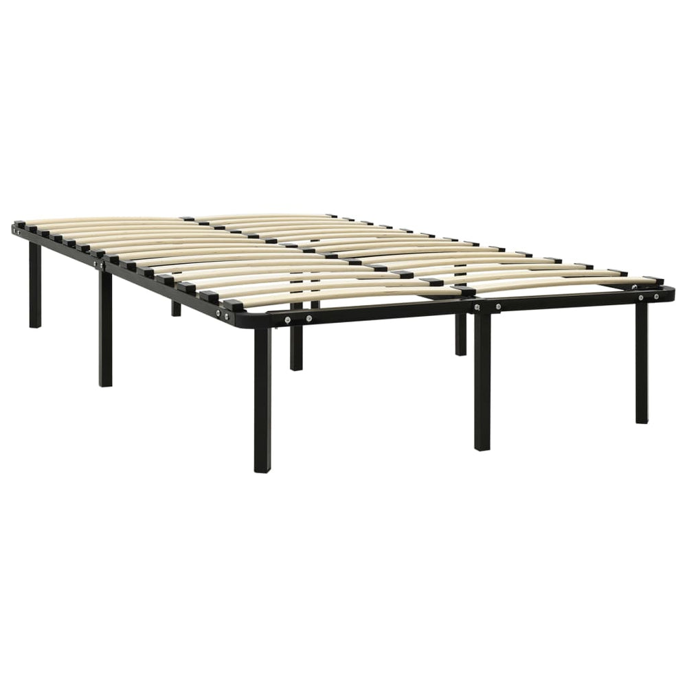 vidaXL Bed Frame Black Metal 140x200 cm