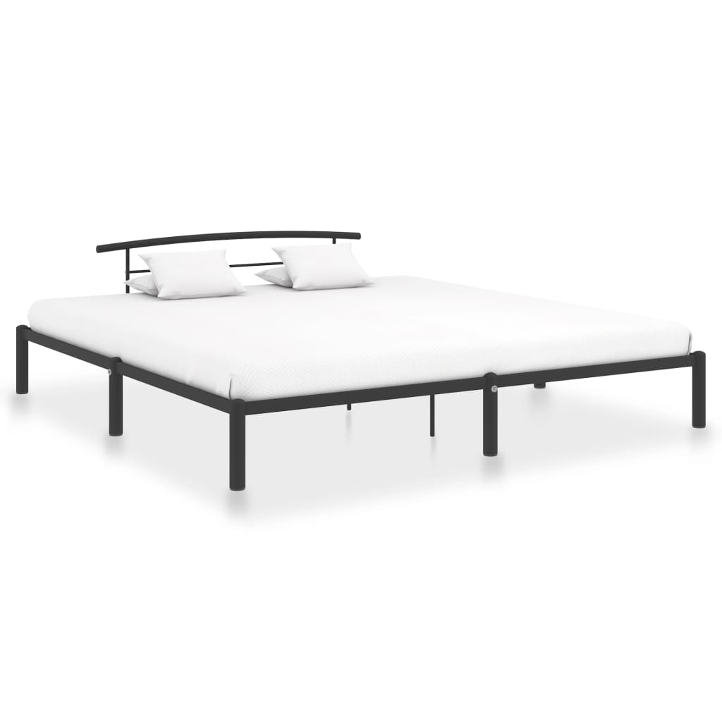 Bettgestell Schwarz Metall 200x200 cm