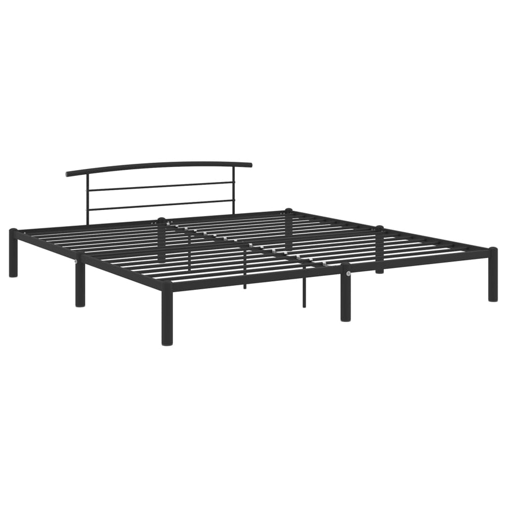 vidaXL Bed Frame Black Metal 200x200 cm