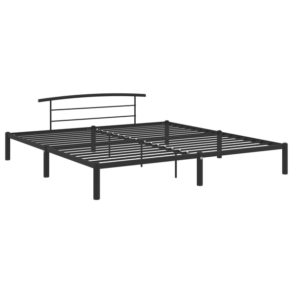 Bettgestell Schwarz Metall 200x200 cm