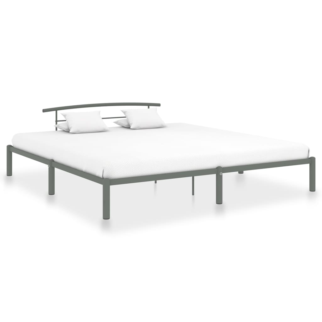 vidaXL Bed Frame Grey Metal 200x200 cm