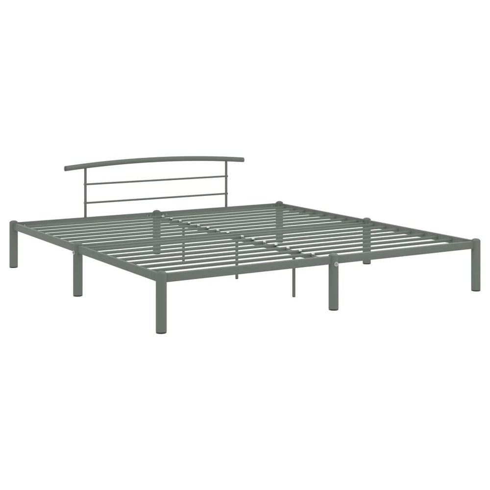 vidaXL Bed Frame Grey Metal 200x200 cm