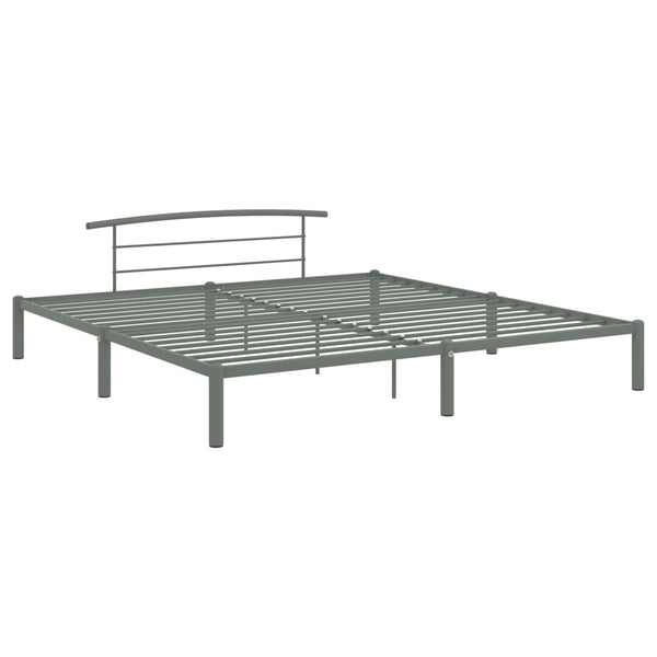vidaXL Bed Frame Grey Metal 200x200 cm