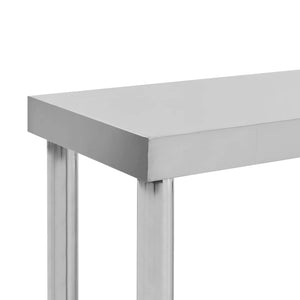 Küchen-Arbeitstisch mit Aufsatzboard 120×60×93 cm Edelstahl