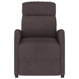 Massagesessel Dunkelbraun Stoff