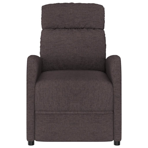 Massagesessel Dunkelbraun Stoff