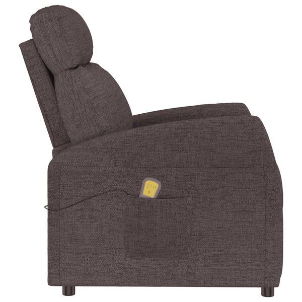 Massagesessel Dunkelbraun Stoff