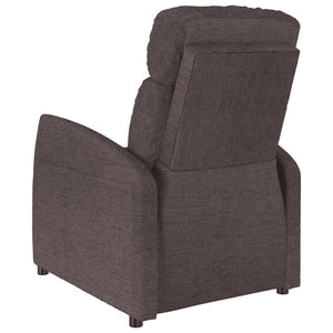 Massagesessel Dunkelbraun Stoff