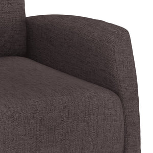 Massagesessel Dunkelbraun Stoff