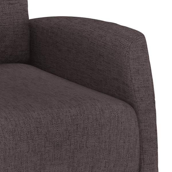 Massagesessel Dunkelbraun Stoff